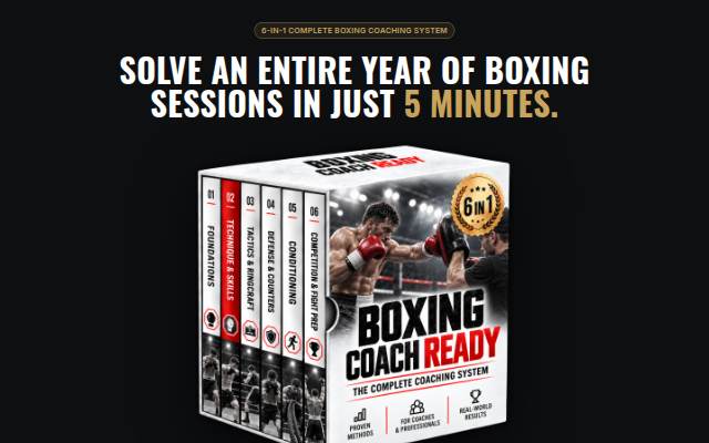 Startseite von Boxing Coach Ready Sales Page Redesign