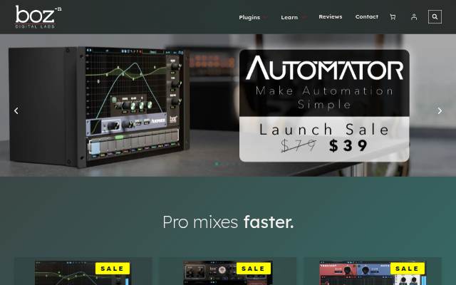 Startseite von Boz Digital Labs – Audio Plugins for Professional Musicians