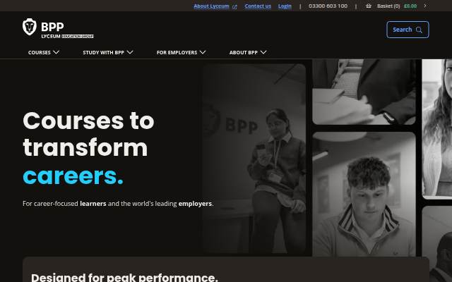 Escaparate de BPP - Building Careers Through Education