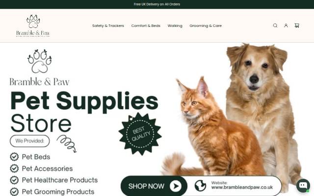 Bramble and Paw storefront