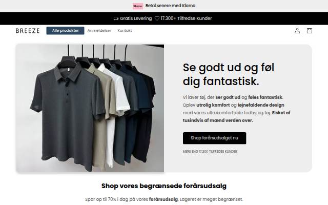 Breeze Danmark storefront