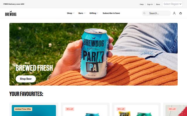 BrewDog storefront