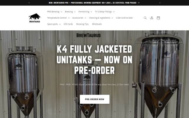 BrewTaurus.com | Brewing Technology storefront