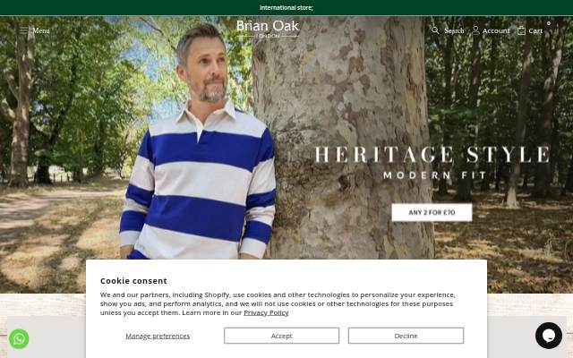 Premium Men's Shirts, Chinos &amp; Menswear storefront