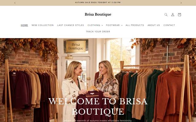Startseite von Brisa Boutique