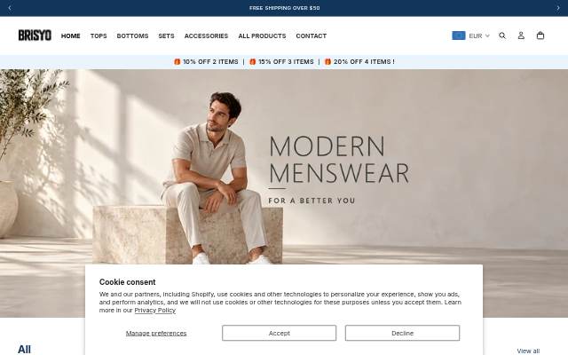 Brisyo storefront