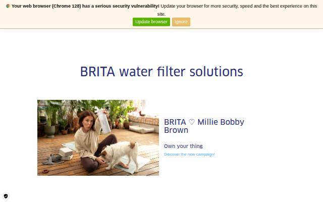 BRITA water filter storefront