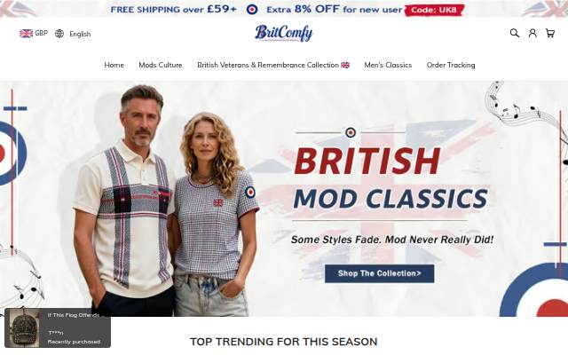 Britcomfy storefront