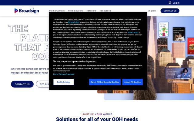 Startseite von Broadsign