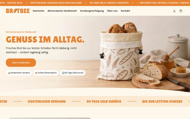 Startseite von Brotbee