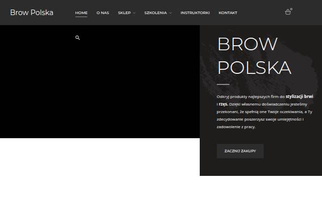 Startseite von Brow Polska – produkty do stylizacji brwi i rzęs marek ProBrow i CiaoBrow