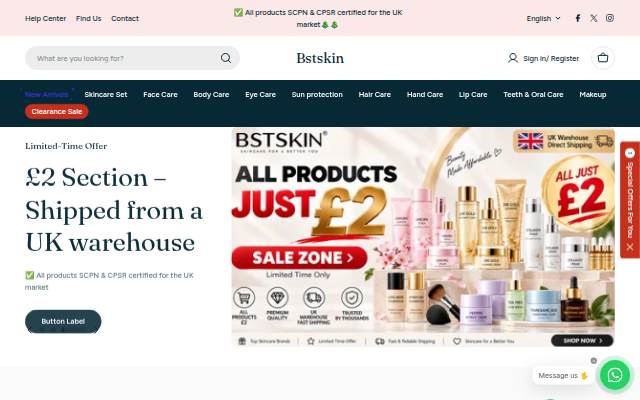 Bstskin storefront