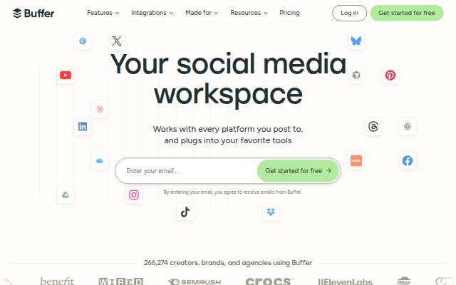 Buffer: All-you-need social media toolkit for small businesses storefront