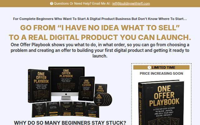 Vitrine de One Offer Playbook