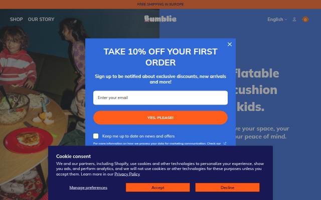 Startseite von Bumblie