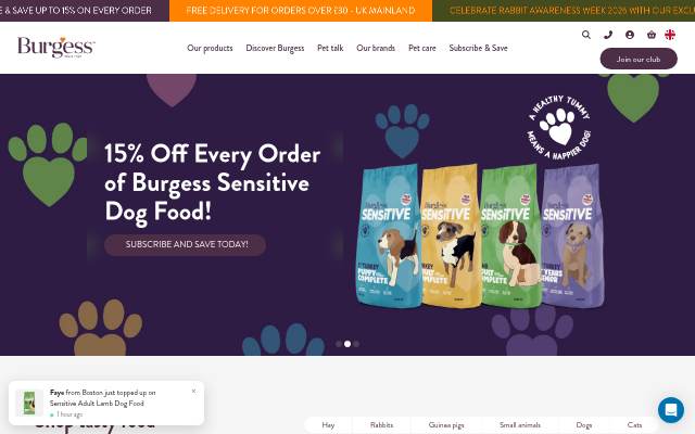 Burgess Pet Care storefront