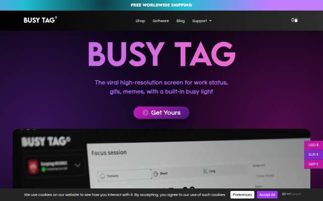 Busy Tag storefront