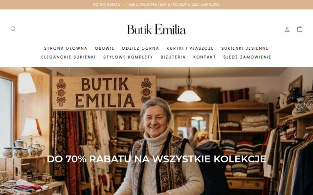 Startseite von Butik Emilia