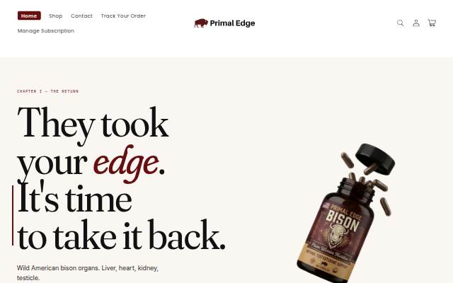 Primal Edge storefront