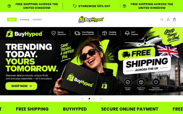 buyhyped.com storefront