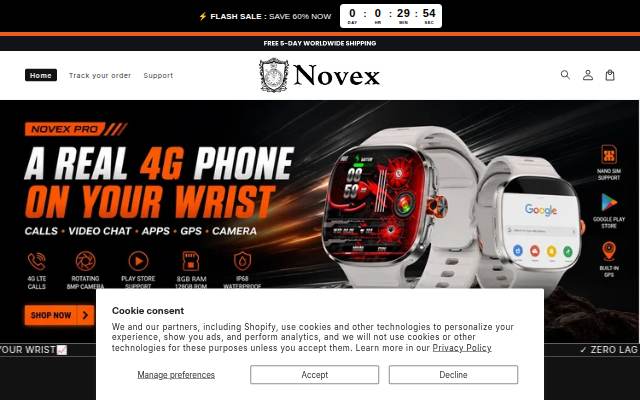 novex storefront