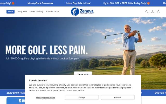 Zenova storefront