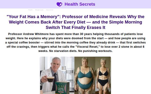 "Your Fat Has a Memory": Why the Weight Comes Back After Every Diet — and the Morning Coffee Trick That Erases It storefront