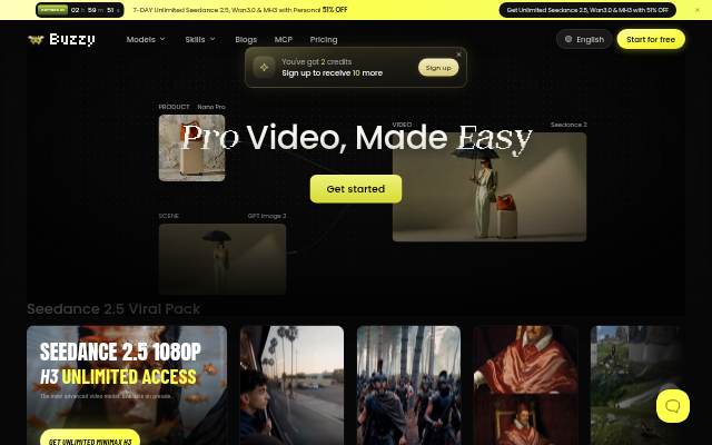 Buzzy AI storefront