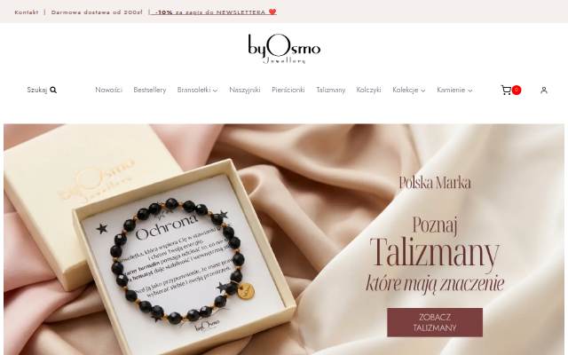 Sklep z biżuterią damską - byOsmo Jewellery storefront