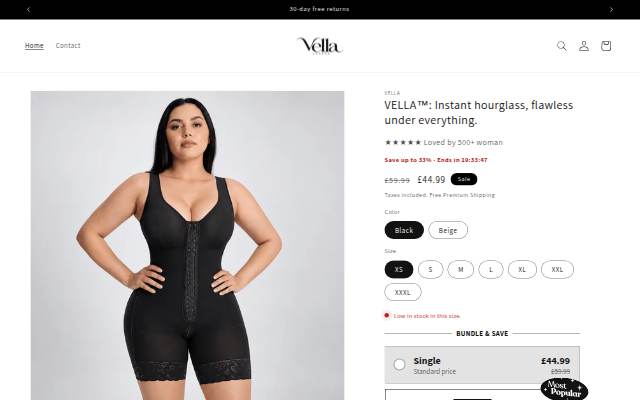Vella storefront