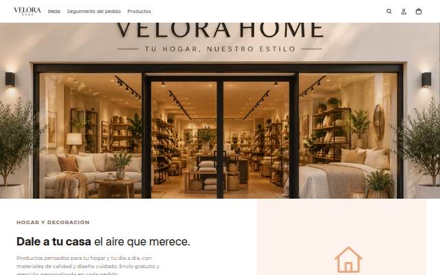 VELORA HOME storefront