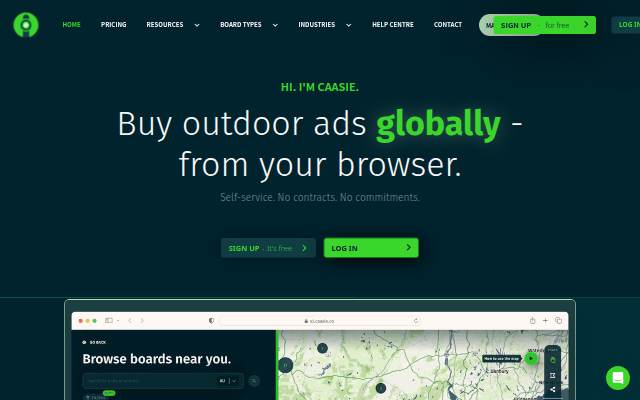 Buy outdoor ads from your browser storefront
