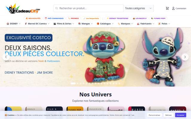CadeauCity, le n°1 en Europe des objets et figurines Disney de collection storefront