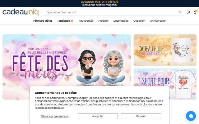 Cadeauniq storefront