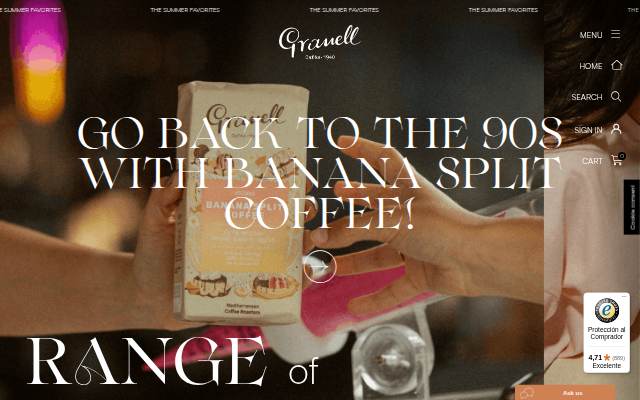 Startseite von cafesgranell.es