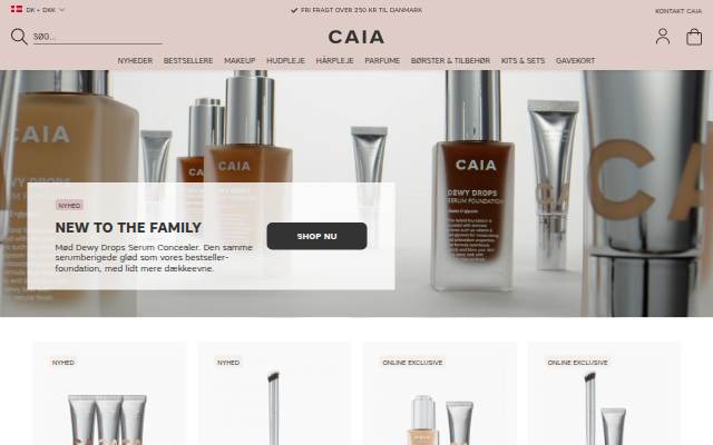 CAIA Cosmetics storefront
