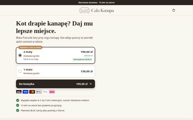 Startseite von Cała Kanapa