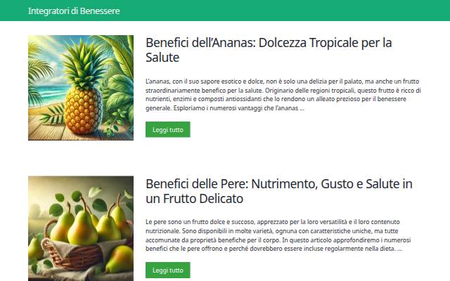 Montra da Integratori di Benessere