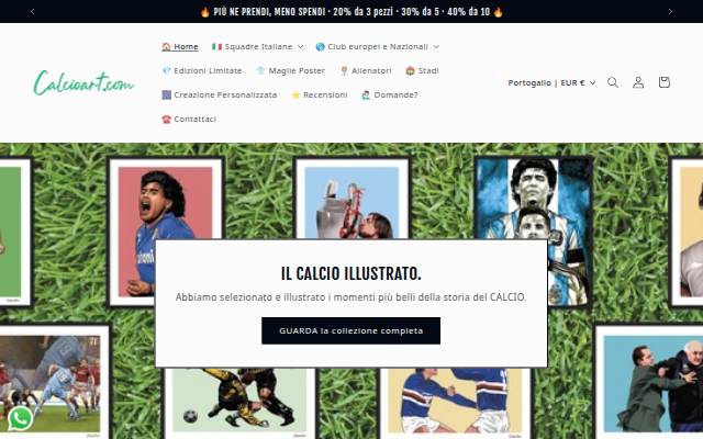 Startseite von Calcioart