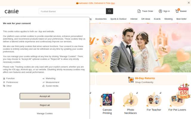 Callie UK: Personalised Gifts Shop For Every Occasion storefront