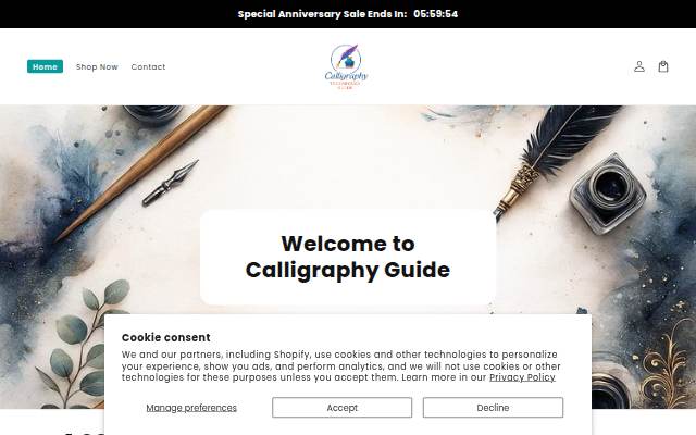Startseite von Calligraphy Techniques Guide