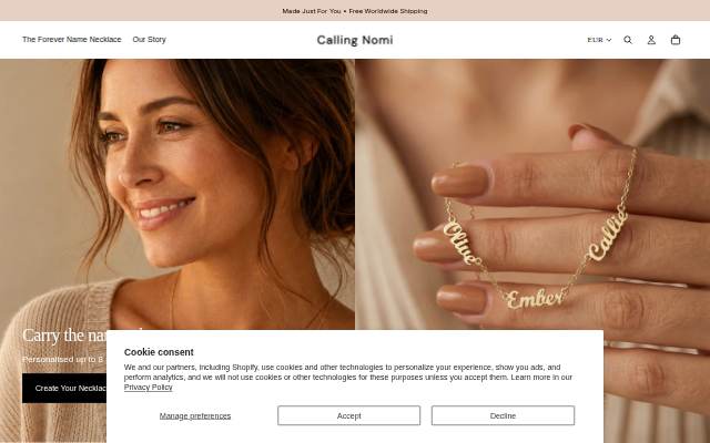 Calling Nomi storefront