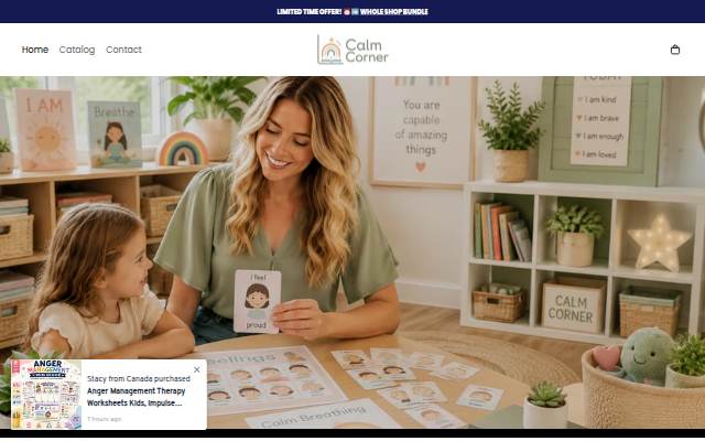 Calm Printables storefront