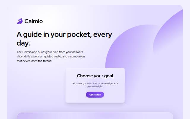 Startseite von Personalised Daily Programmes in One App