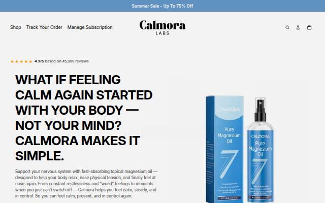 Calmora Labs storefront