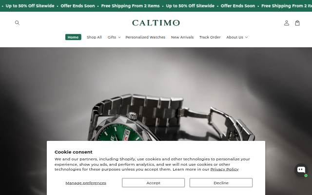 Startseite von Caltimo
