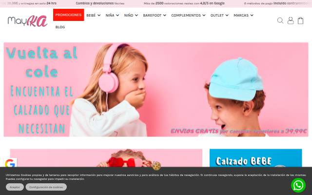 Calzado Infantil Mayka storefront