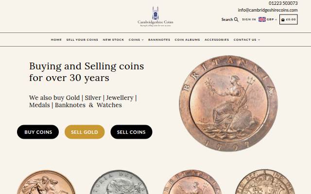 Cambridgeshire Coins storefront