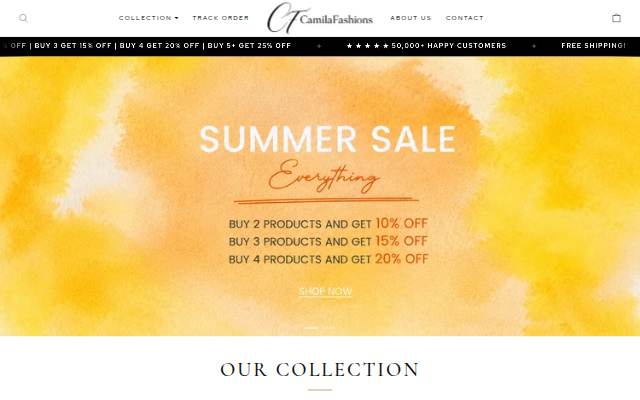 Camila Fashions storefront