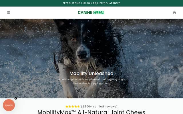 Canine Clear storefront